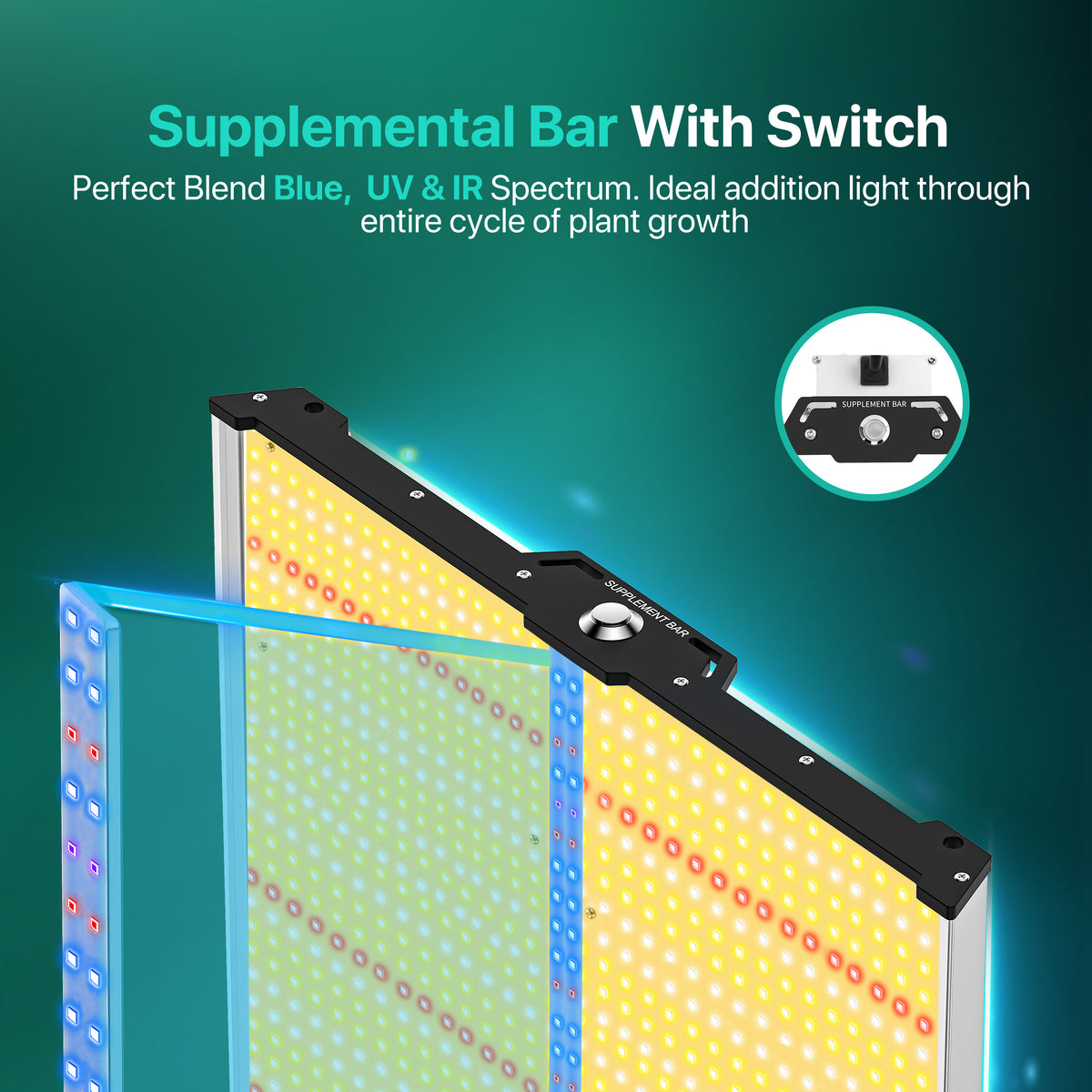 SAMPHON 480W LED Grow Lights 4x4ft Full Spectrum Smart Grow Light Bar –  SAMPHON LED Lights