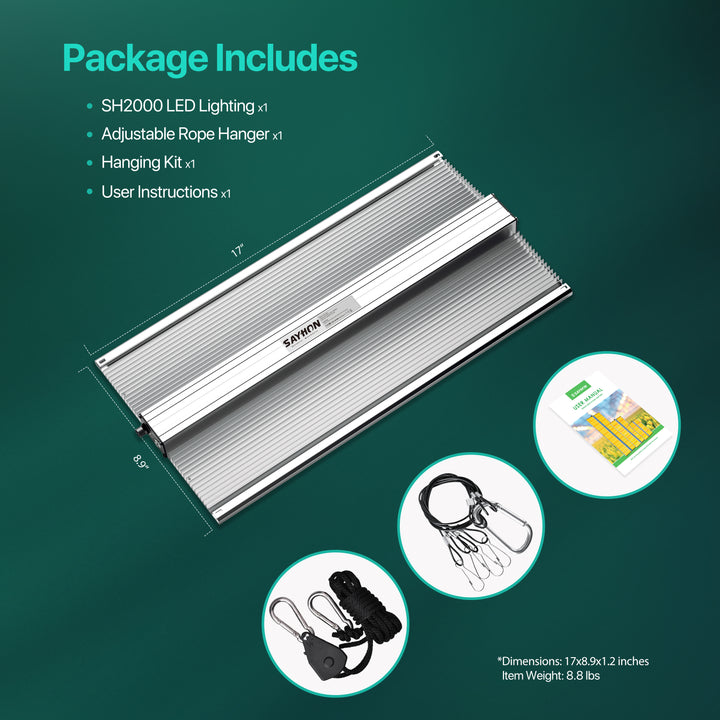 sayhon led grow lights package